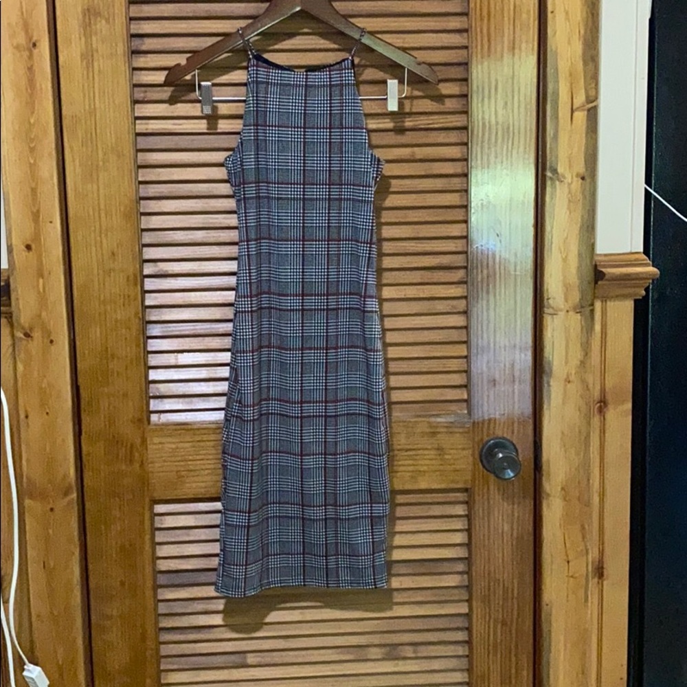 Houndstooth bodycon dress